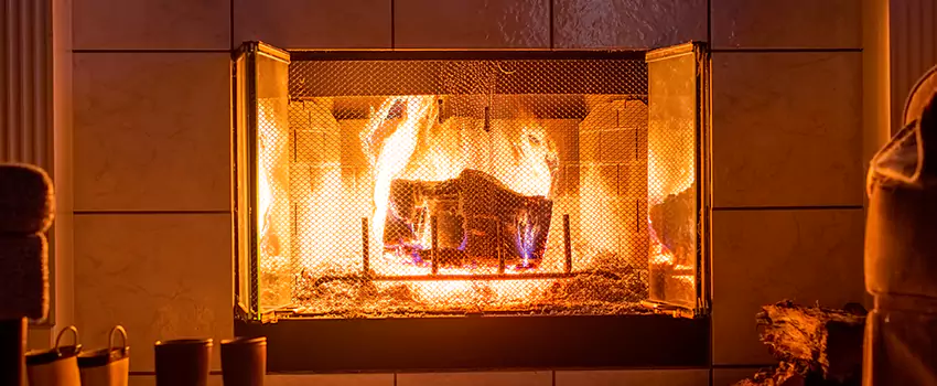 Mendota Hearth Landscape Fireplace Installation in Edwardsville, Illinois