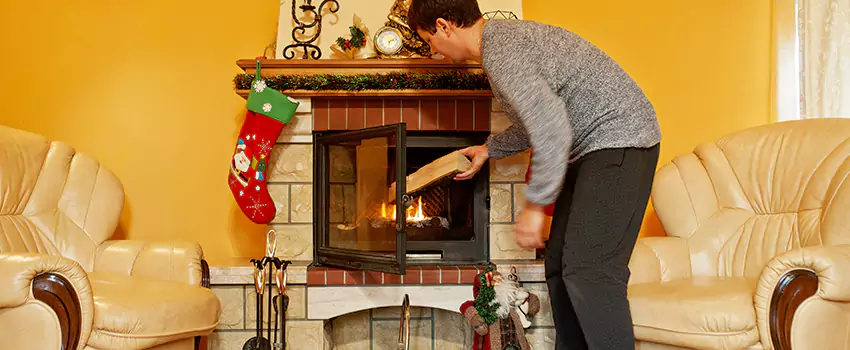 Rusted Metal Fireplace Restoration in Edwardsville, Illinois